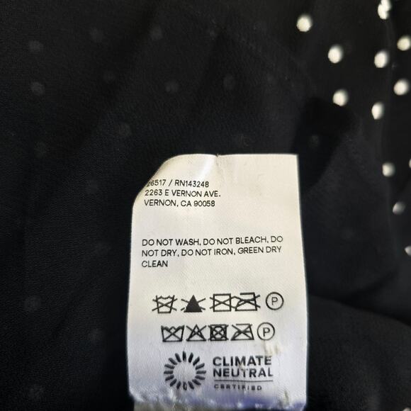 Reformation Terri Polka Dot Black and White Mini Dress Sz 6 - Picture 10 of 11